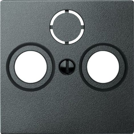 MERTEN 297514 PLAQUE CENTRALE POUR PRISES D'ANTENNE, ANTHRACITE, SYSTEM M