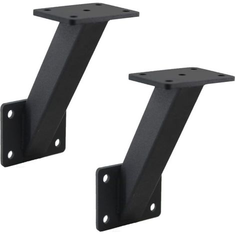 Support Mural en Acier pour Garde-corps d'Escalier – Fixation Robuste pour Rampe en Bois, Accessoires de Sécurité et Décoration Intérieure (1/4)