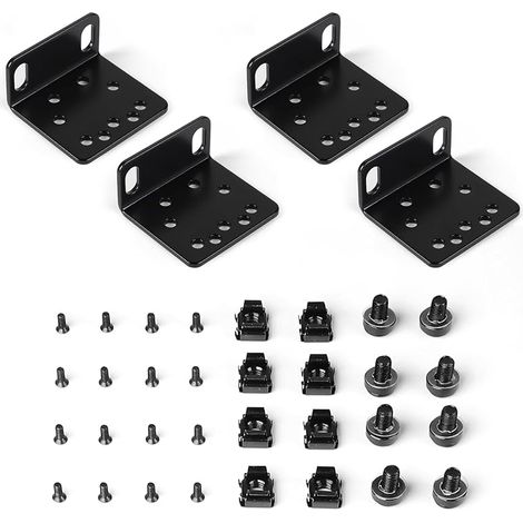 LALAGO Kit d'oreille de Racks pour TP-Link 19 Pouces de Rack 1U, Réglable Switch Rack Ears pour 19in TP-Link en Rack 1U - Prolongateur de Largeur - Extenseur de 17,3 Pouces à 19 Pouces (S) (1/5)