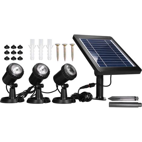 Projecteur solaire ABS réglable et étanche IP68 pour la décoration de cour (1/5)