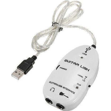 Câble guitare Jack 6,3 mm vers USB pour PC, adaptateur enregistrement et lecture audio, interface instrument numérique (1/5)