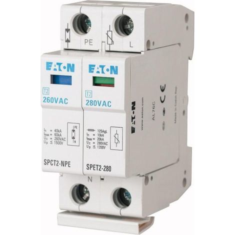 Parafoudres complets 1p+N 280VAC 4,5kA 000168699 EATON SPET2-280/1+NPE