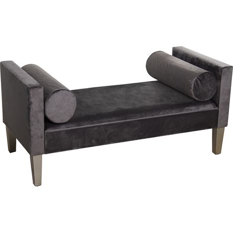 Holzfüße/grauer Polyesterstoff 113x53x52 cm, Sitzhöhe: 33 cmpour Alle Stile, um dem Haus eine Note zu verleihen (1/5)
