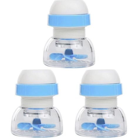 Purificateur d'eau d'évier 3 pièces, aérateur de cuisine, buse de robinet rotative, PVC (1/5)