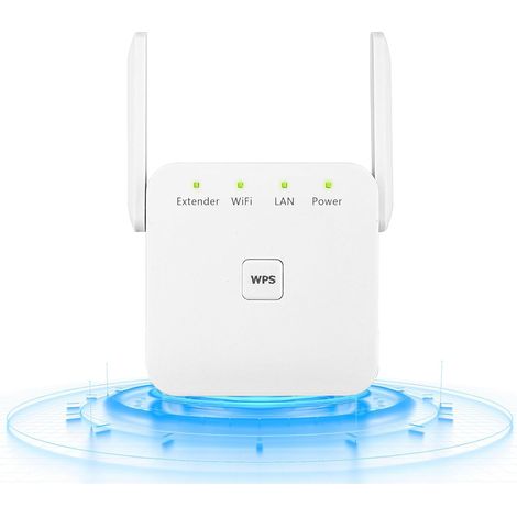 JSSEVN-Amplificateur WiFi Répéteur WiFi AC 300 Mbps,WiFi Extender, Bouton WPS, Play and Plug, Répéteur WiFi Puissant avec Un Port Ethernet (1/5)