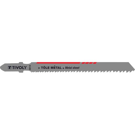Tivoly • 2 Lames de Scie Sauteuse • Coupe Droite • Coupe Précise • Attache Type T • Pour Découpe de la Tôle