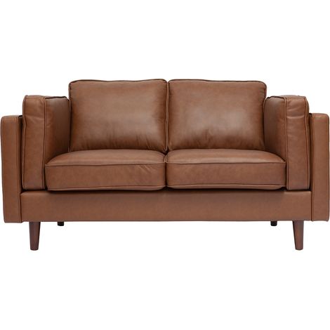 Vintage-Ledersofa braun 2-Sitzer BRADLEY