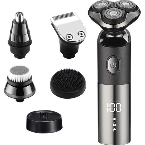 Afeitadora 5 en 1 para hombre - Afeitadora - Afeitado - Recortadora de barba - Con recortadora, recortadora de nariz y cepillo de limpieza (1/5)