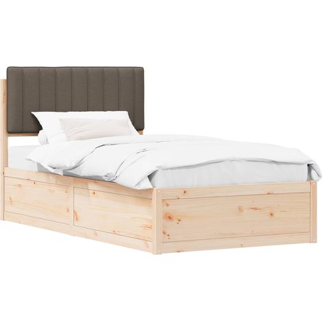 Maison Exclusive - Estructura de Cama con Cabecera Tapizada Taupé (1/5)