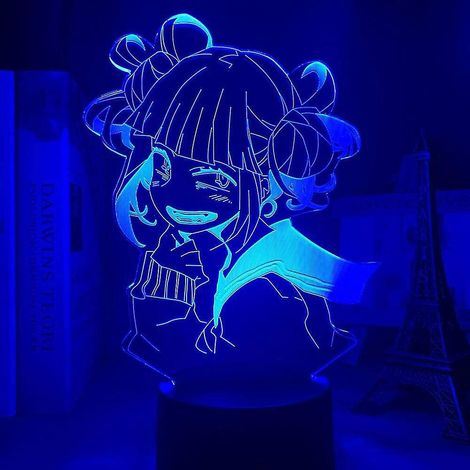 Himiko Toga (My Hero Academia) 3D-Acryl-Tischleuchte, 16 Farben, mit Fernbedienung. Ideal zur Dekoration eines Schlafzimmers. (1/5)
