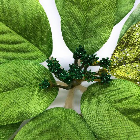 Fleurs de Noël, décorations pour sapin de Noël, fleurs artificielles en tissu (1/5)