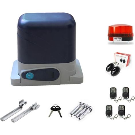 Kit d'ouvre-portes automatiques Opérateur de porte électrique d'entraînement de crémaillère coulissante automatique résidentielle de 800KGS avec à distance for le contrôle d'application de WiFi d'ouvr (1/5)