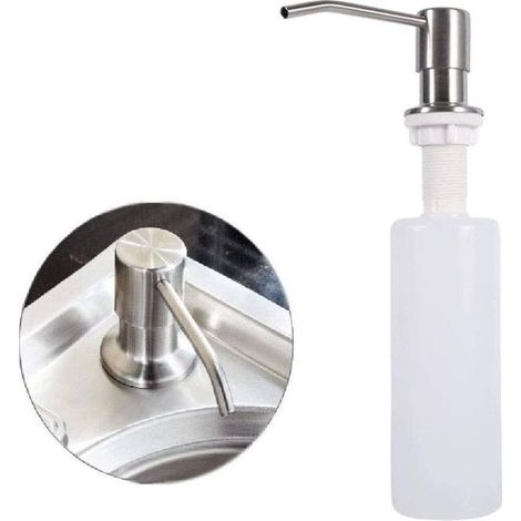 Seifenspender aus Edelstahl für die Spüle – 250 ml, silberfarben, elegantes und langlebiges Design für Küche und Bad