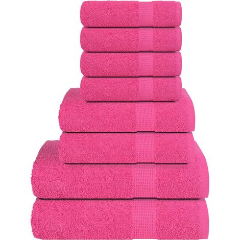 8 Piece Towel Set Pink 360 gsm 100% Cotton vidaXL (1/5)