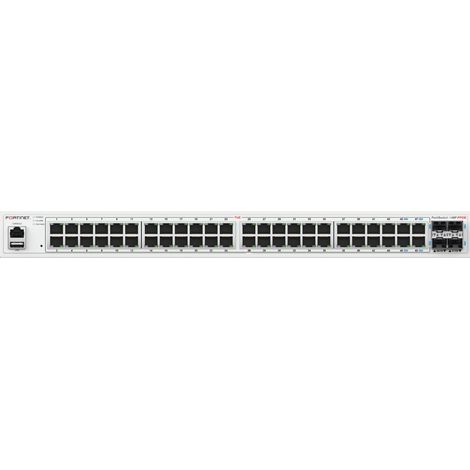 Fortinet FS-148F-FPOE switch di rete L2 Gigabit Ethernet (10/100/1000) Supporto Power over Ethernet (PoE) 1U Bianco