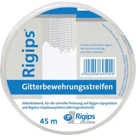 Rigips Gitterbewehrungsstreifen 45 m x 48 mm Gipsplatten & Estrichelemente (1/3)