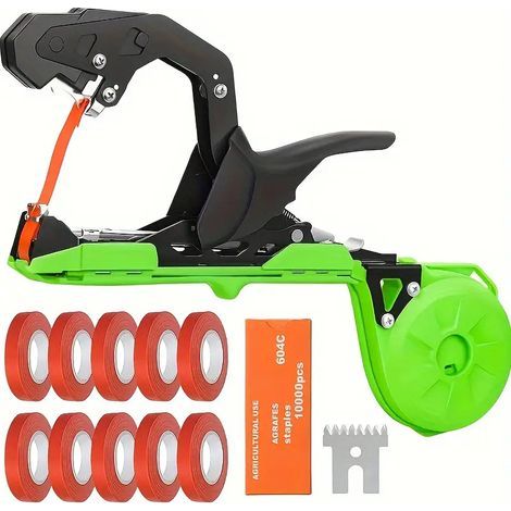 Machine à Nouer Les Plantes Professionnelle Attacheuse Rapide pour Tomates, Vignes, Concombres, Fleurs et Légumes – Idéale pour Jardiniers, avec Ruban et Agrafes Inclus (1/5)