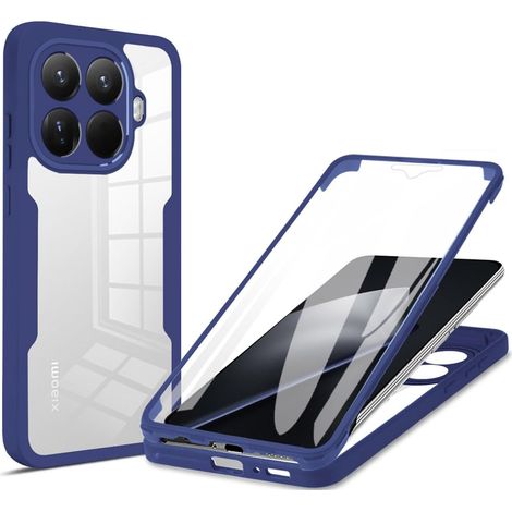 Coque pour Xiaomi 17T Pro 5G, Protection D'écran Intégrée Housse Antichoc Militaire Double Face, Case Bumper Anti-Rayures en Silicone Transparent à 360°, Bleu (1/5)