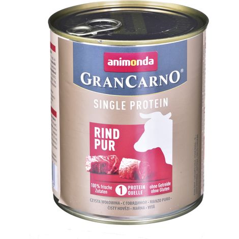Animonda GranCarno Hundenassfutter Adult Single Protein getreidefrei 800 g Rind Nassfutter Hunde (1/2)