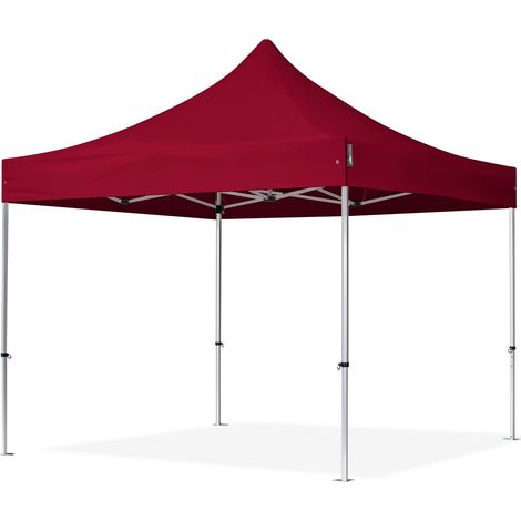 3x3m gazebo pieghevole PES 800, PROFESSIONAL 40mm alluminio, rosso (1/5)