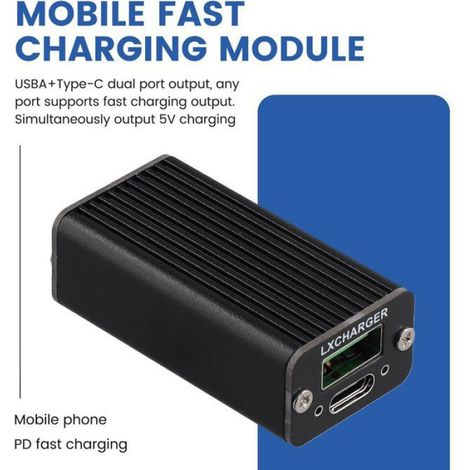 Module De Charge - DC9V À 24V - 100 W - USB A + Type C - Pour Téléphone Portable Et Appareils Compatible PD QC - 2 Pièces (1/5)