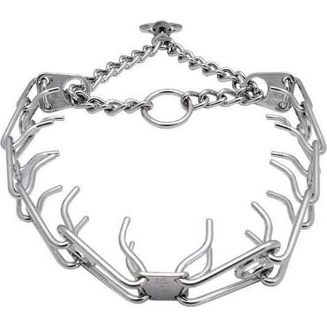 Collier de dressage pour chien, chaîne de stimulation en acier inoxydable 304, chaîne de contrôle réglable de 3,5 mm (24 pouces à 60 cm) (1/2)