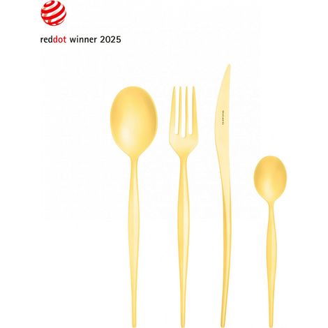 NATURA GOLD, Posate Set 24 Pz, Scatola Finestra, Casa Bugatti