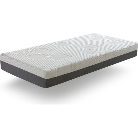 Matratze 105x200 AIR LATEX Hohe 20 CM H2 Abdeckung aus Fasern, Kern mit Latex