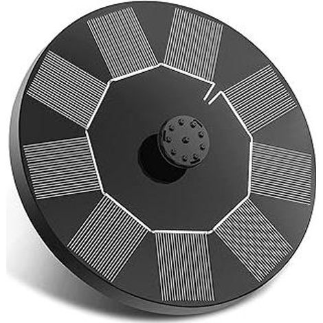 Pompe solaire flottante pour bassin d'extérieur avec 6 effets, 1 W, idéale pour un bassin de jardin, un bain d'oiseaux ou un aquarium. Puissance : 1 W.