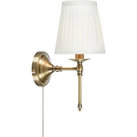 Applique murale blanche plisse e14 metal laiton antique - markslojd - manor 218157904 218157904 218157904 218157904 (1/3)