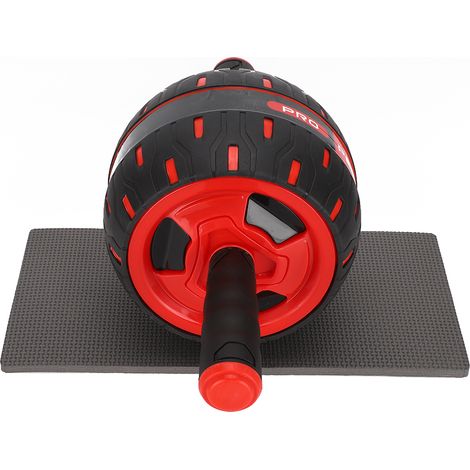 Rouleau abdominal fitness résistant à l'usure, équipement d'exercice pour abdominaux à domicile (Rouge) (1/5)