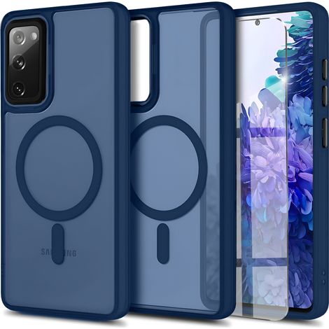 Funda para Samsung Galaxy S20 FE, compatible con MagSafe, funda mate Erbord, azul marino + protector de pantalla de cristal. (1/5)