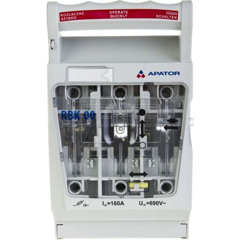 Interruttore sezionatore con fusibili 160A RBK 00 /terminali a ponte 4-50mm2/ 63-823333-111