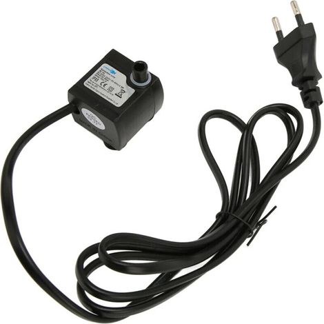 Mini pompa sommergibile silenziosa e regolabile IPX8 con ventosa – Ideale per acquari, spina UE 220-240V