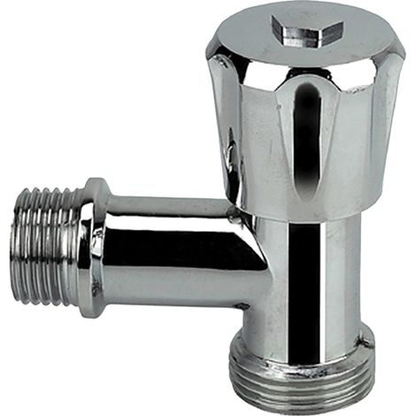 Grifo angular para lavadora 1/2'x3/4 cromado - cierre viton