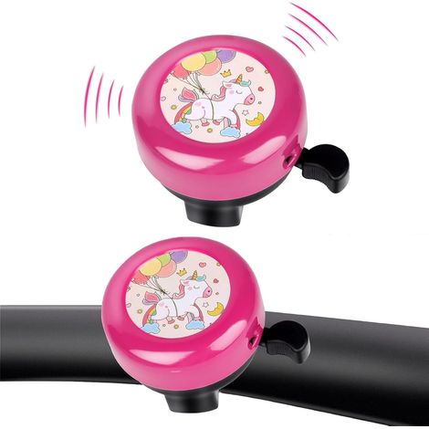 1 Sonnette Vélo Enfant, Acier Allié, Motif Dessin Animé, Guidon 22mm, Cadeau Fête