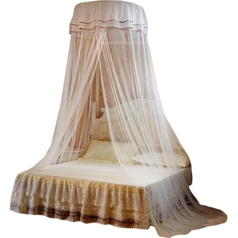 Moustiquaire suspendue en dentelle de style classique pour lit (1/5)