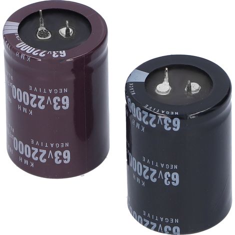 Condensateur électrolytique aluminium 22000µF 63V, composant stockage énergie 105°C, 35x50mm, radiateur faible impédance (1/5)