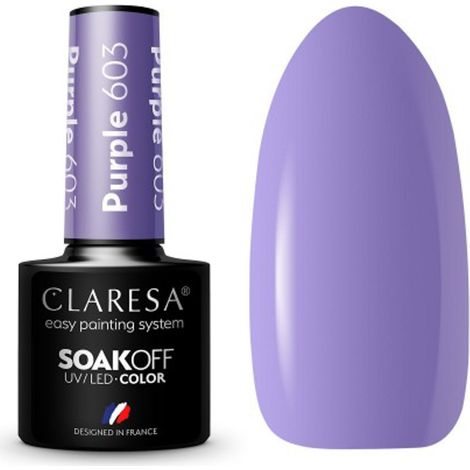 Esmalte de uñas Claresa Hybrid morado 603 - 5 g (1/2)