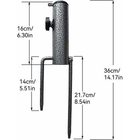 Pied de Parasol. 2 Pièces Ancrage Parasol Ancrage Support de Parasol. Élastique Réglable Pied Parasol. Multi-Applications Métal Pied Parasol pour Plage de Sable ou Sol