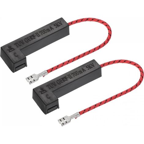 Lot de 2 fusibles Haute Tension pour Micro-Ondes 5 KV 0,7 A Remplacement pour pièces de réparation de Fours à Micro-Ondes Fusible Universel pour l'entretien des Micro-Ondes Fusible de sécurité (1/5)