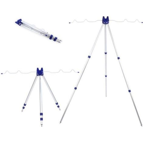 Support De Canne À Pêche - Alliage D'Aluminium - 5 Bras Réglable 0,58 À 1,2 M - Pour Pêche En Eau Douce Ou En Plein Air - 1 Pièce (1/4)