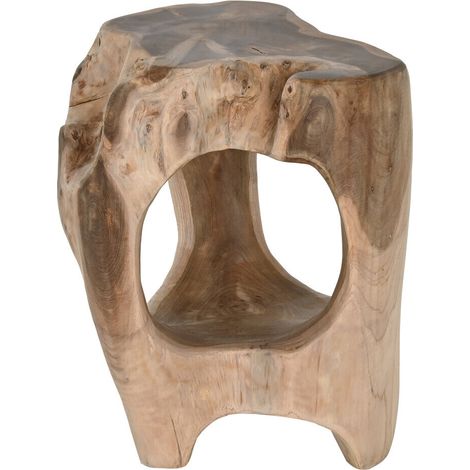 Mesita Auxiliar Teca 35X35X40 Medidas Aprox (1/4)