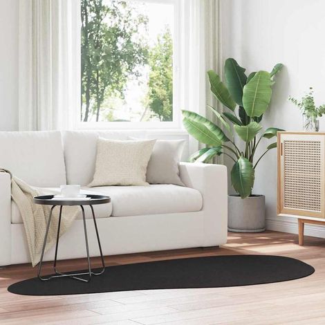 Bereichsteppiche HUARTE Schwarz 100 x 200 cm Polyester