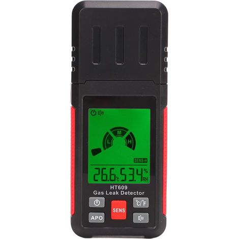 Détecteur de fuite de gaz propane avec alarme, testeur de température et humidité, outil domestique de sécurité (1/5)