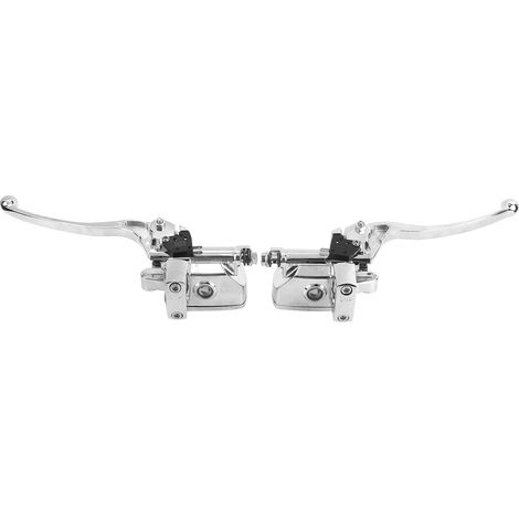 Maître-cylindre de frein hydraulique, leviers d'embrayage (paire) pour guidons de moto de 1 pouce, type universel en alliage d'aluminium (1/5)