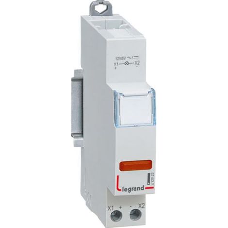 Voyant à LED CX³ simple 12V à 48V ou 12V= à 48V= - rouge - 1 module - LEGRAND