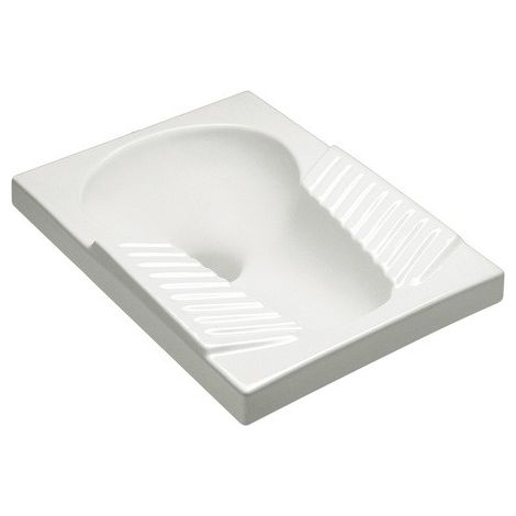 Roca – Plaque turque orientale en céramique – Installation encastrée ou comptoir – Arrivée d'eau extérieure – Sortie verticale – Dimensions 450x600mm