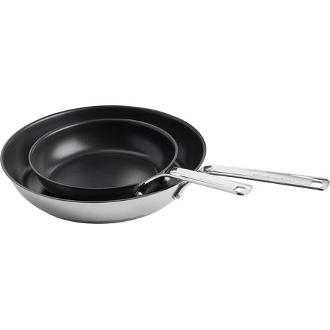 KitchenAid - Stainless Steel Sheet Frypan Set - Silver - 20/24 cm