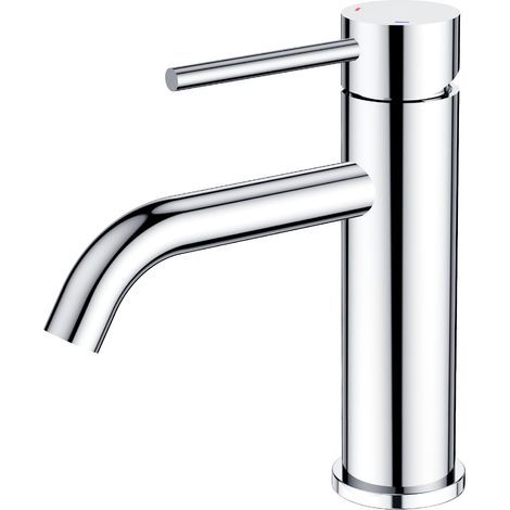Bathroom Faucet, Single Handle Chrome Finish Mixer Tap for Bathroom Sink, Guest Toilet (1/5)